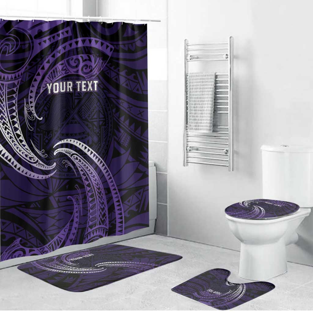 Manua Segaula American Samoa High School Personalized Bathroom Set Polynesian Wave Style - Polynesian Pride