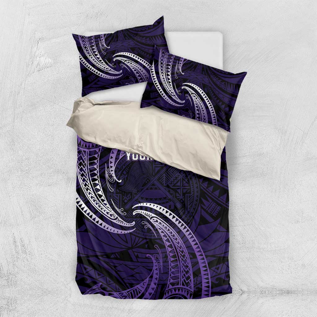 Manua Segaula American Samoa High School Personalized Bedding Set Polynesian Wave Style
