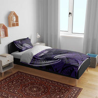 Manua Segaula American Samoa High School Personalized Bedding Set Polynesian Wave Style