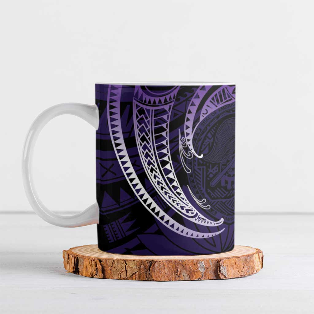 Manua Segaula American Samoa High School Personalized Ceramic Mug Polynesian Wave Style - Polynesian Pride