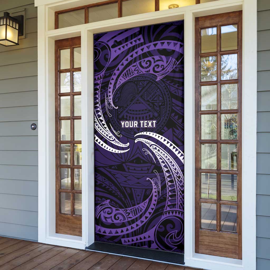 Manua Segaula American Samoa High School Personalized Door Cover Polynesian Wave Style - Polynesian Pride
