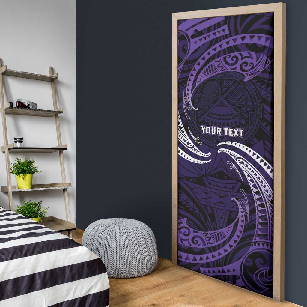 Manua Segaula American Samoa High School Personalized Door Cover Polynesian Wave Style - Polynesian Pride