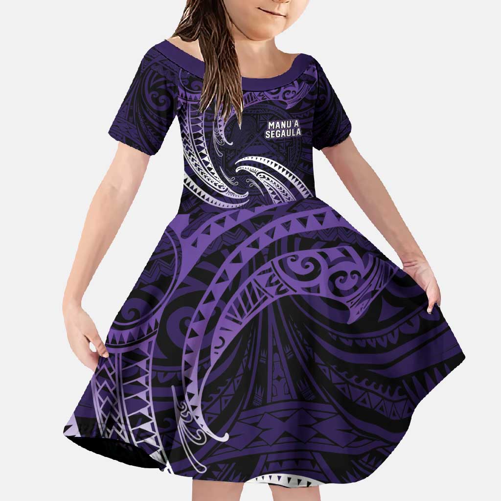 Manua Segaula American Samoa High School Personalized Family Matching Tank Maxi Dress and Hawaiian Shirt Polynesian Wave Style