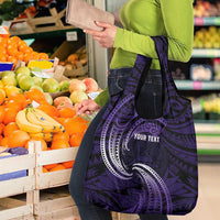 Manua Segaula American Samoa High School Personalized Grocery Bag Polynesian Wave Style