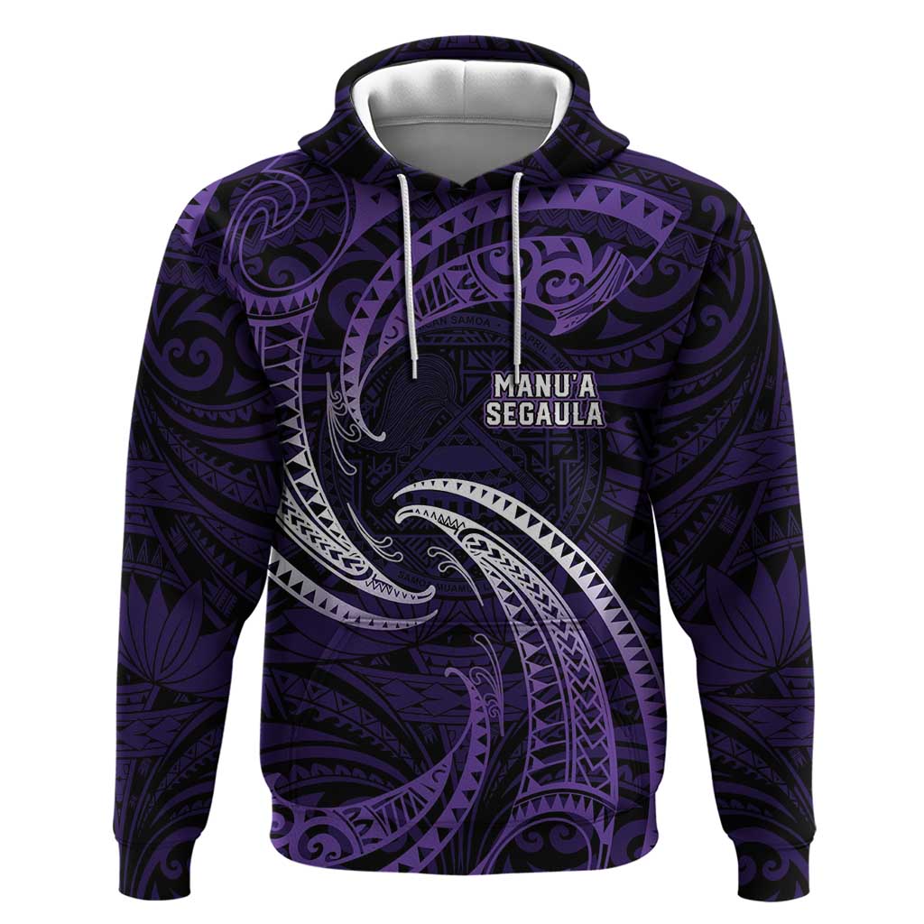 Manua Segaula American Samoa High School Personalized Hoodie Polynesian Wave Style