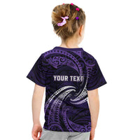 Manua Segaula American Samoa High School Personalized Kid T Shirt Polynesian Wave Style