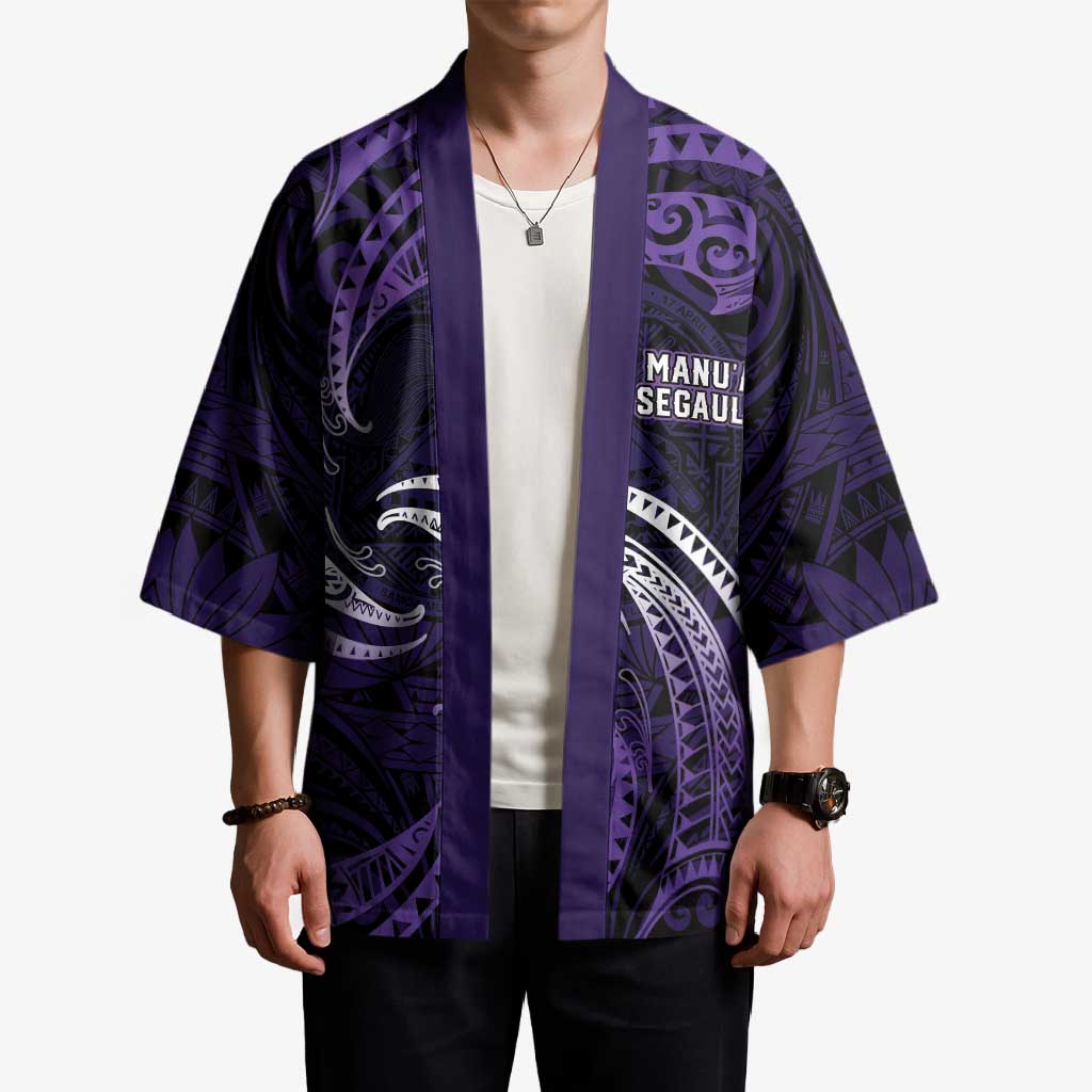 Manua Segaula American Samoa High School Personalized Kimono Polynesian Wave Style - Polynesian Pride