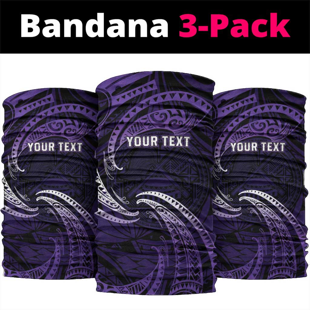 Manua Segaula American Samoa High School Personalized Neck Gaiter Polynesian Wave Style - Polynesian Pride