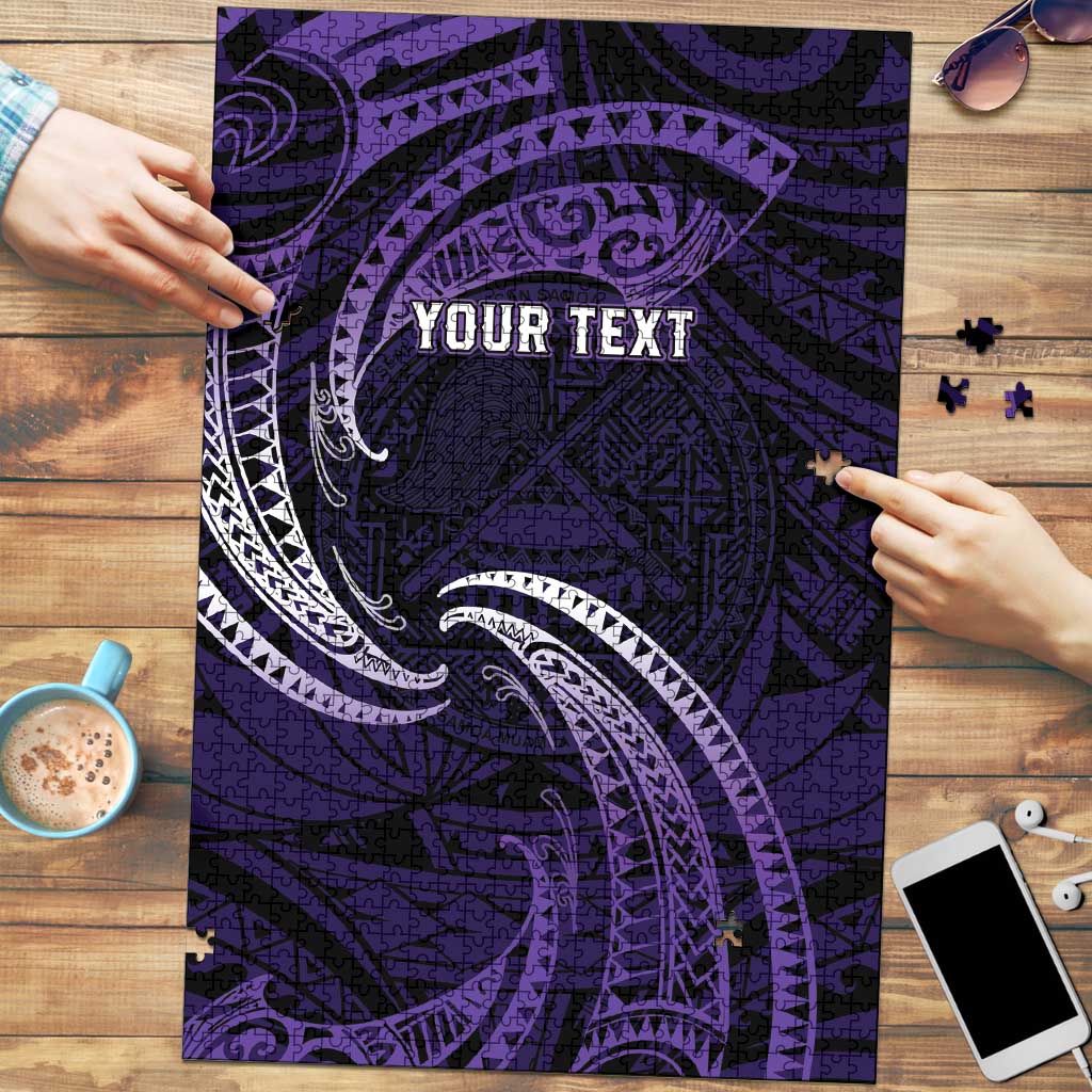 Manua Segaula American Samoa High School Personalized Puzzle Polynesian Wave Style - Polynesian Pride