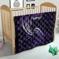 Manua Segaula American Samoa High School Personalized Quilt Polynesian Wave Style