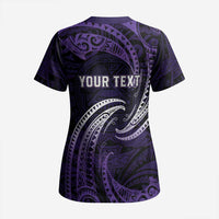 Manua Segaula American Samoa High School Personalized Scrub Top Polynesian Wave Style - Polynesian Pride