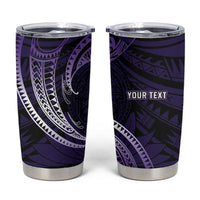 Manua Segaula American Samoa High School Personalized Tumbler Cup Polynesian Wave Style LT9 Purple - Polynesian Pride