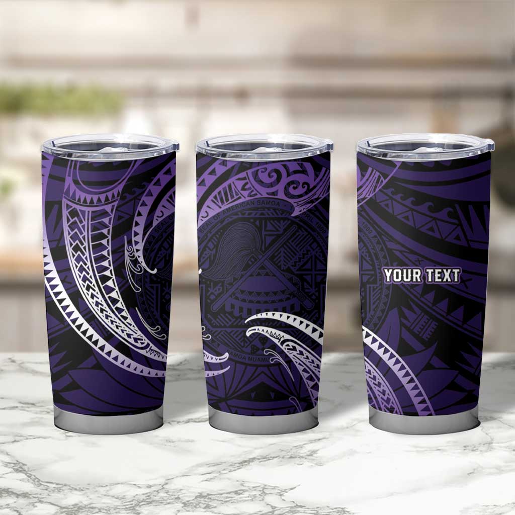 Manua Segaula American Samoa High School Personalized Tumbler Cup Polynesian Wave Style LT9 - Polynesian Pride