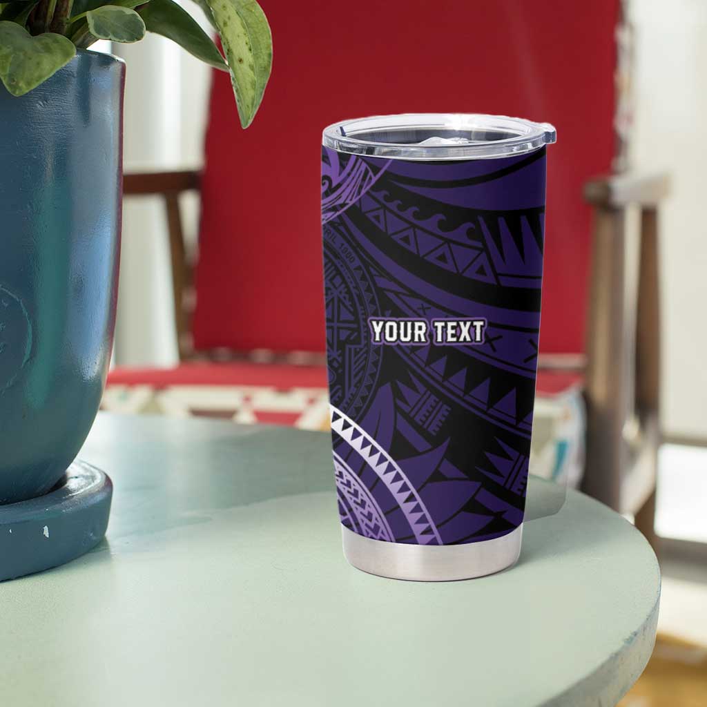 Manua Segaula American Samoa High School Personalized Tumbler Cup Polynesian Wave Style LT9 - Polynesian Pride