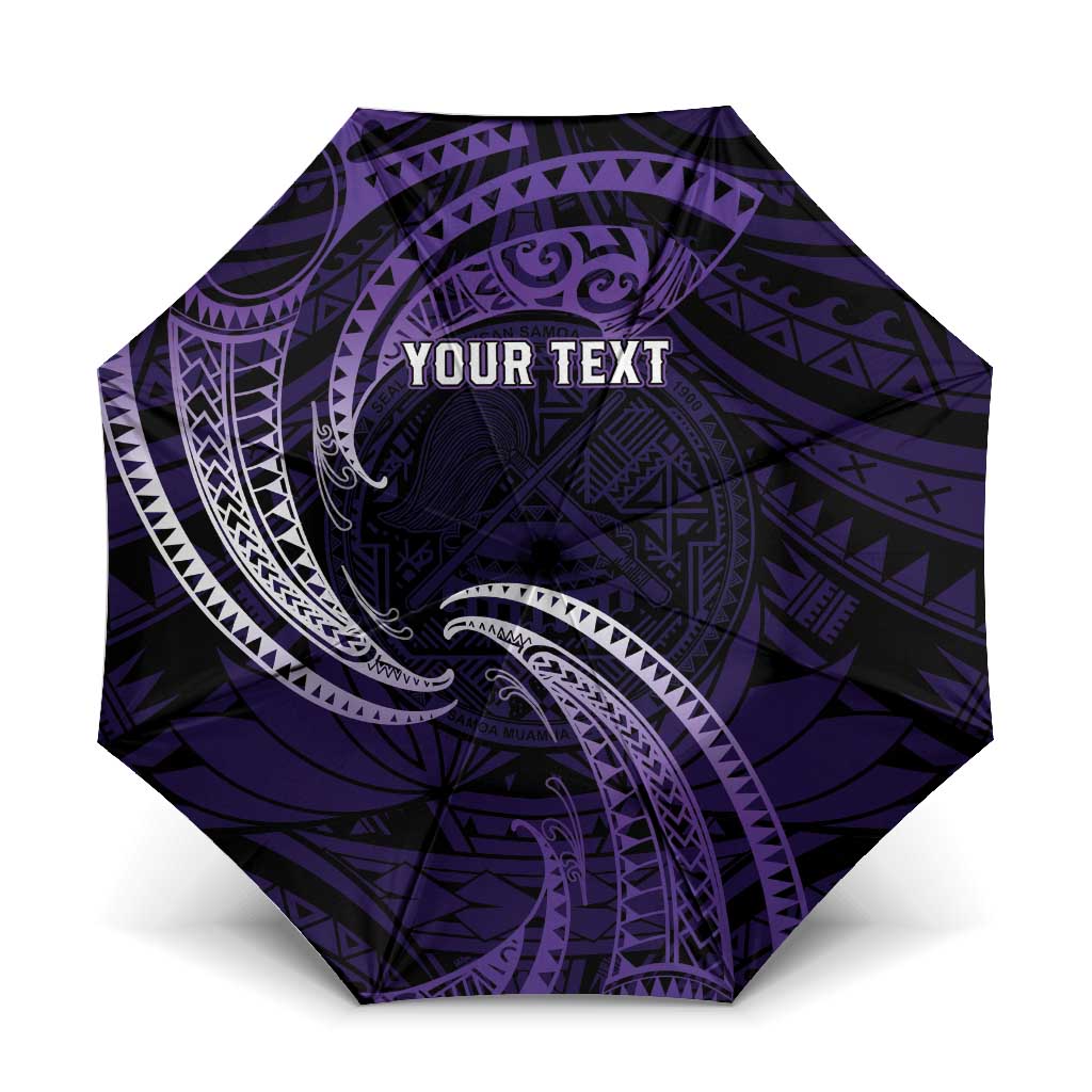 Manua Segaula American Samoa High School Personalized Umbrella Polynesian Wave Style - Polynesian Pride