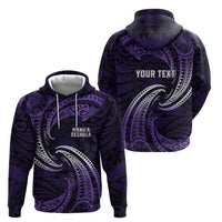 Manua Segaula American Samoa High School Personalized Zip Hoodie Polynesian Wave Style