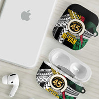 Ni-Van Vanuatu 45th Yumi Yumi Yumi AirPods Case Vanuatuan Boar Tusk Polynesian Pattern - Polynesian Pride