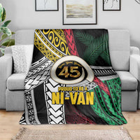 Ni-Van Vanuatu 45th Yumi Yumi Yumi Blanket Vanuatuan Boar Tusk Polynesian Pattern