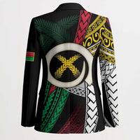 Ni-Van Vanuatu 45th Yumi Yumi Yumi Blazer Vanuatuan Boar Tusk Polynesian Pattern - Polynesian Pride