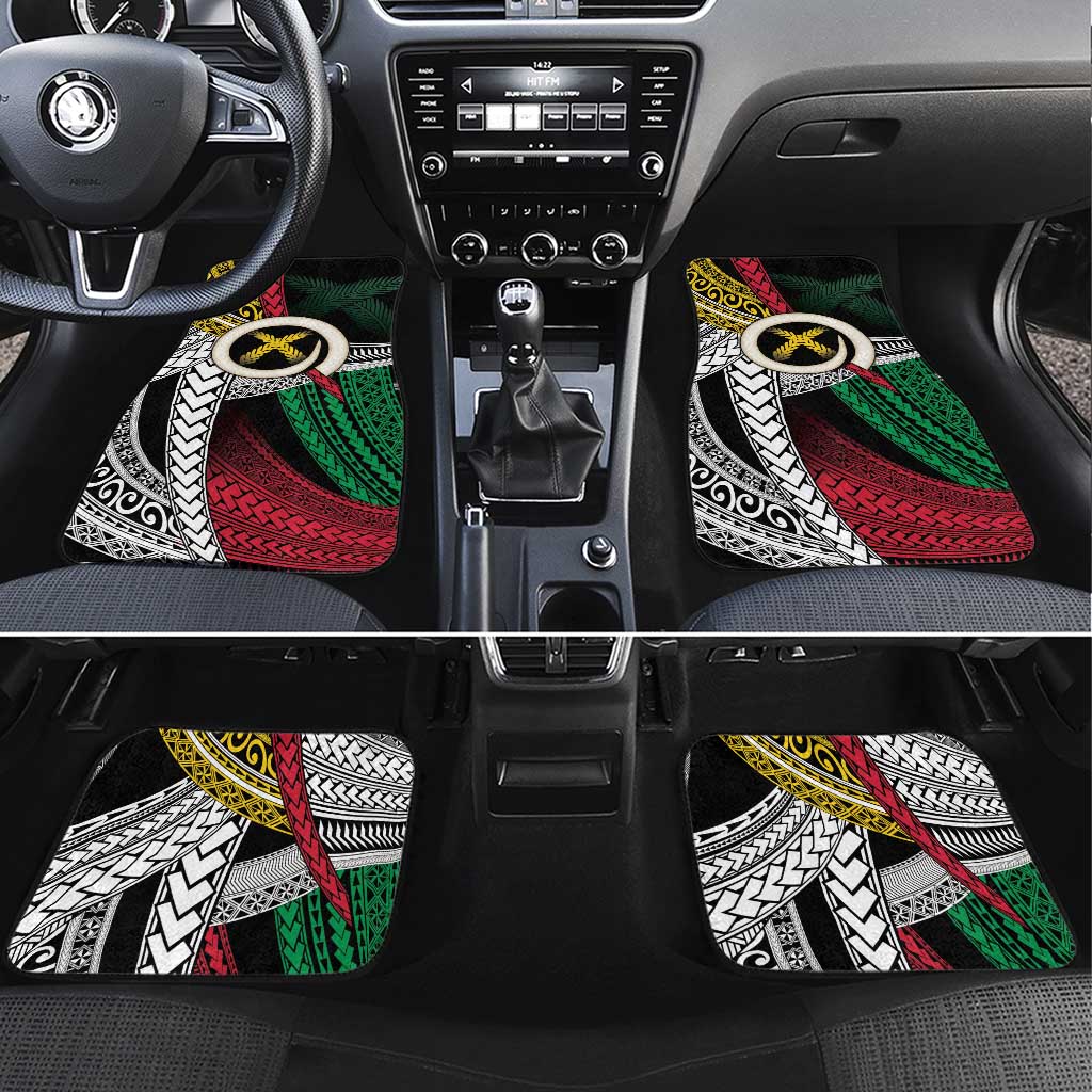Ni-Van Vanuatu 45th Yumi Yumi Yumi Car Mats Vanuatuan Boar Tusk Polynesian Pattern