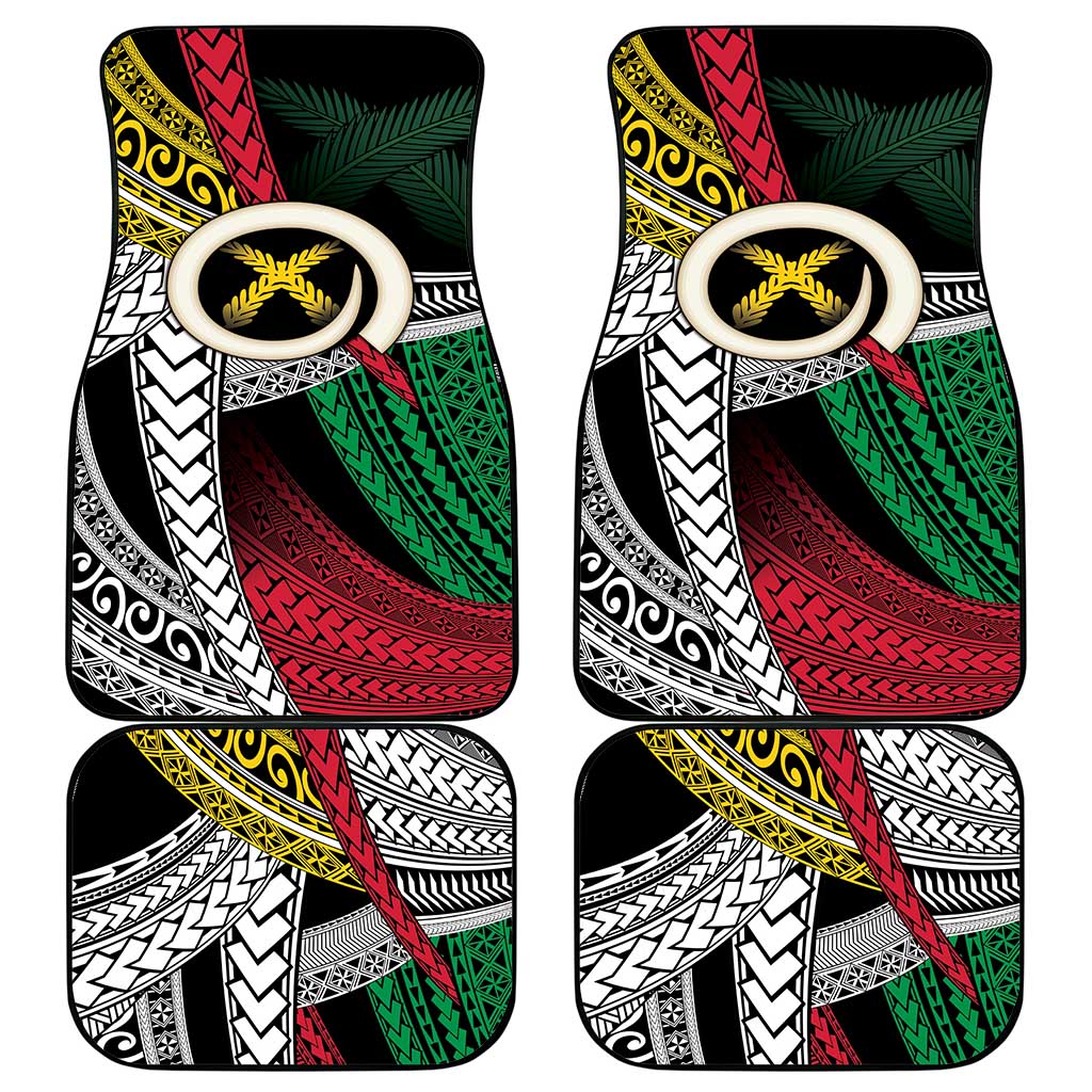 Ni-Van Vanuatu 45th Yumi Yumi Yumi Car Mats Vanuatuan Boar Tusk Polynesian Pattern