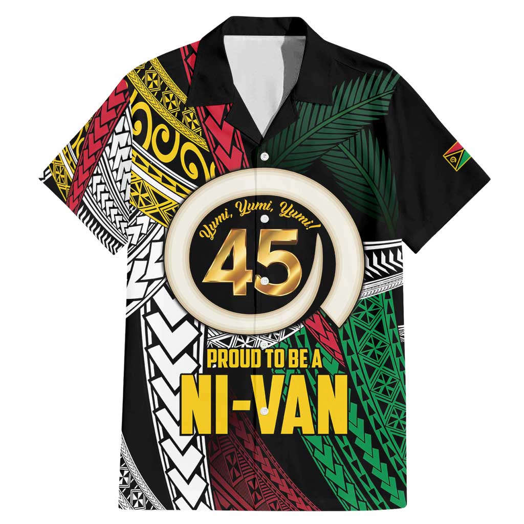 Ni-Van Vanuatu 45th Yumi Yumi Yumi Family Matching Mermaid Dress and Hawaiian Shirt Vanuatuan Boar Tusk Polynesian Pattern