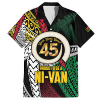 Ni-Van Vanuatu 45th Yumi Yumi Yumi Family Matching Summer Maxi Dress and Hawaiian Shirt Vanuatuan Boar Tusk Polynesian Pattern