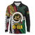 Ni-Van Vanuatu 45th Yumi Yumi Yumi Long Sleeve Polo Shirt Vanuatuan Boar Tusk Polynesian Pattern