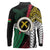 Ni-Van Vanuatu 45th Yumi Yumi Yumi Long Sleeve Polo Shirt Vanuatuan Boar Tusk Polynesian Pattern