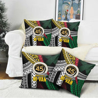 Ni-Van Vanuatu 45th Yumi Yumi Yumi Pillow Cover Vanuatuan Boar Tusk Polynesian Pattern - Polynesian Pride