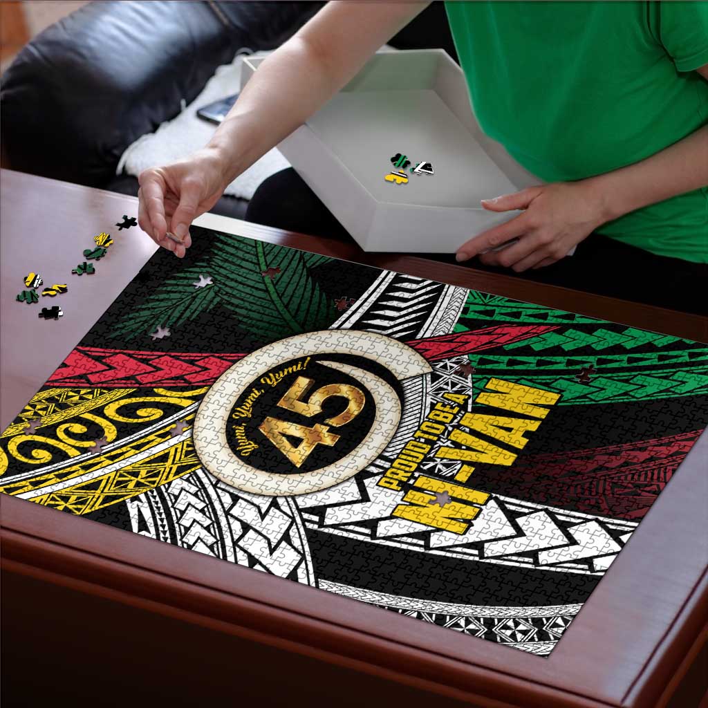 Ni-Van Vanuatu 45th Yumi Yumi Yumi Puzzle Vanuatuan Boar Tusk Polynesian Pattern - Polynesian Pride