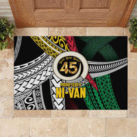 Ni-Van Vanuatu 45th Yumi Yumi Yumi Rubber Doormat Vanuatuan Boar Tusk Polynesian Pattern