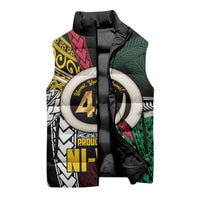 Ni-Van Vanuatu 45th Yumi Yumi Yumi Sleeveless Puffer Jacket Vanuatuan Boar Tusk Polynesian Pattern - Polynesian Pride