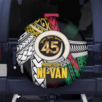 Ni-Van Vanuatu 45th Yumi Yumi Yumi Spare Tire Cover Vanuatuan Boar Tusk Polynesian Pattern