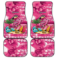 Hawaiian Flamingo Hibiscus Personalised Car Mats Pink Summer Tropical Flowers - Polynesian Pride