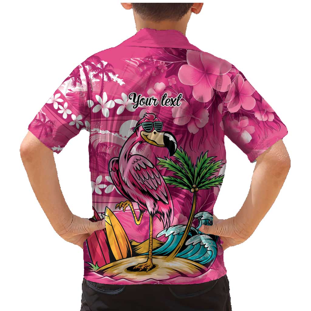 Hawaiian Flamingo Hibiscus Personalised Family Matching Mermaid Dress and Hawaiian Shirt Pink Summer Tropical Flowers - Polynesian Pride