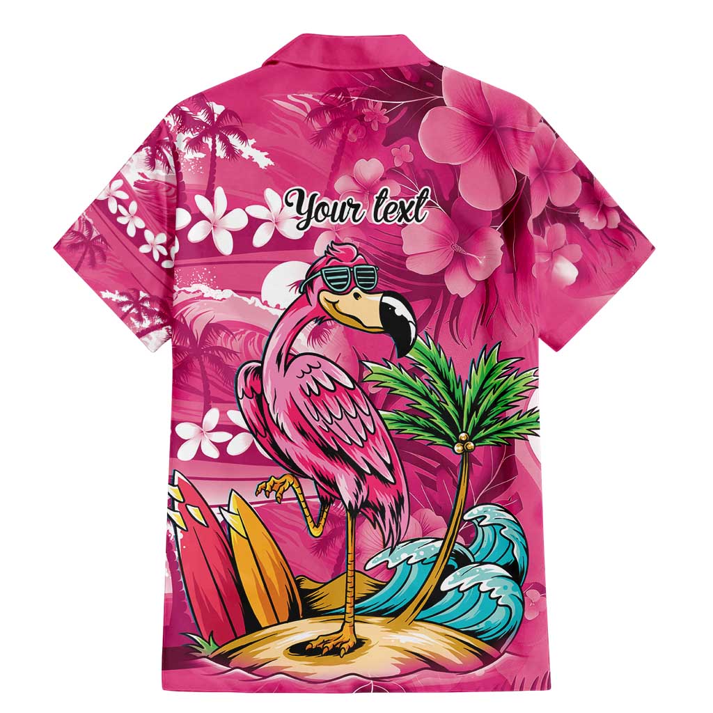 Hawaiian Flamingo Hibiscus Personalised Family Matching Mermaid Dress and Hawaiian Shirt Pink Summer Tropical Flowers - Polynesian Pride