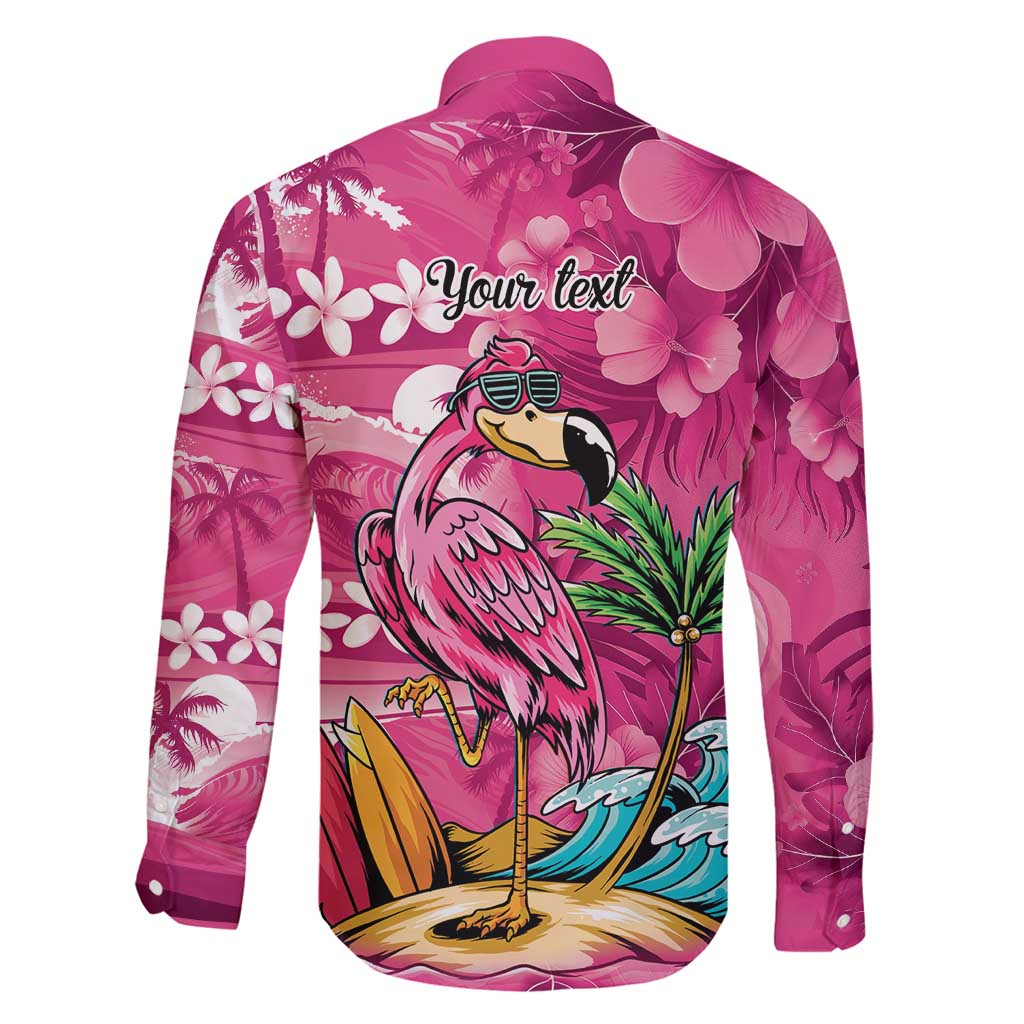 Hawaiian Flamingo Hibiscus Personalised Family Matching Mermaid Dress and Hawaiian Shirt Pink Summer Tropical Flowers - Polynesian Pride