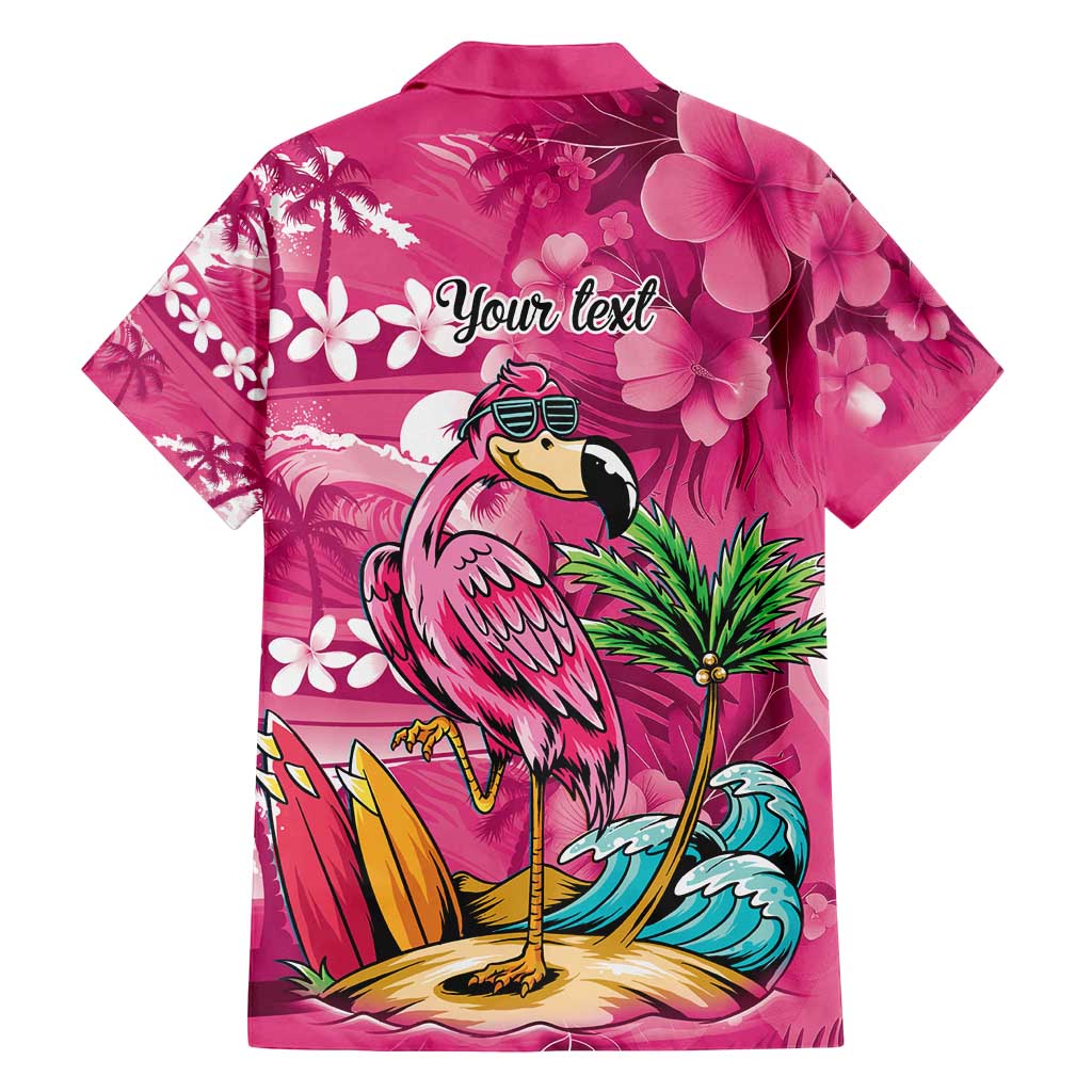 Hawaiian Flamingo Hibiscus Personalised Family Matching Summer Maxi Dress and Hawaiian Shirt Pink Summer Tropical Flowers - Polynesian Pride