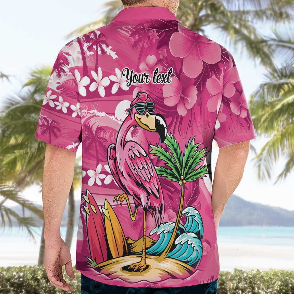 Hawaiian Flamingo Hibiscus Personalised Hawaiian Shirt Pink Summer Tropical Flowers - Polynesian Pride