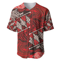 Vintage Ngatu Tribal Tonga Pattern Baseball Jersey - Polynesian Pride