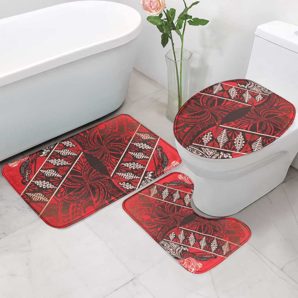 Vintage Ngatu Tribal Tonga Pattern Bathroom Set - Polynesian Pride