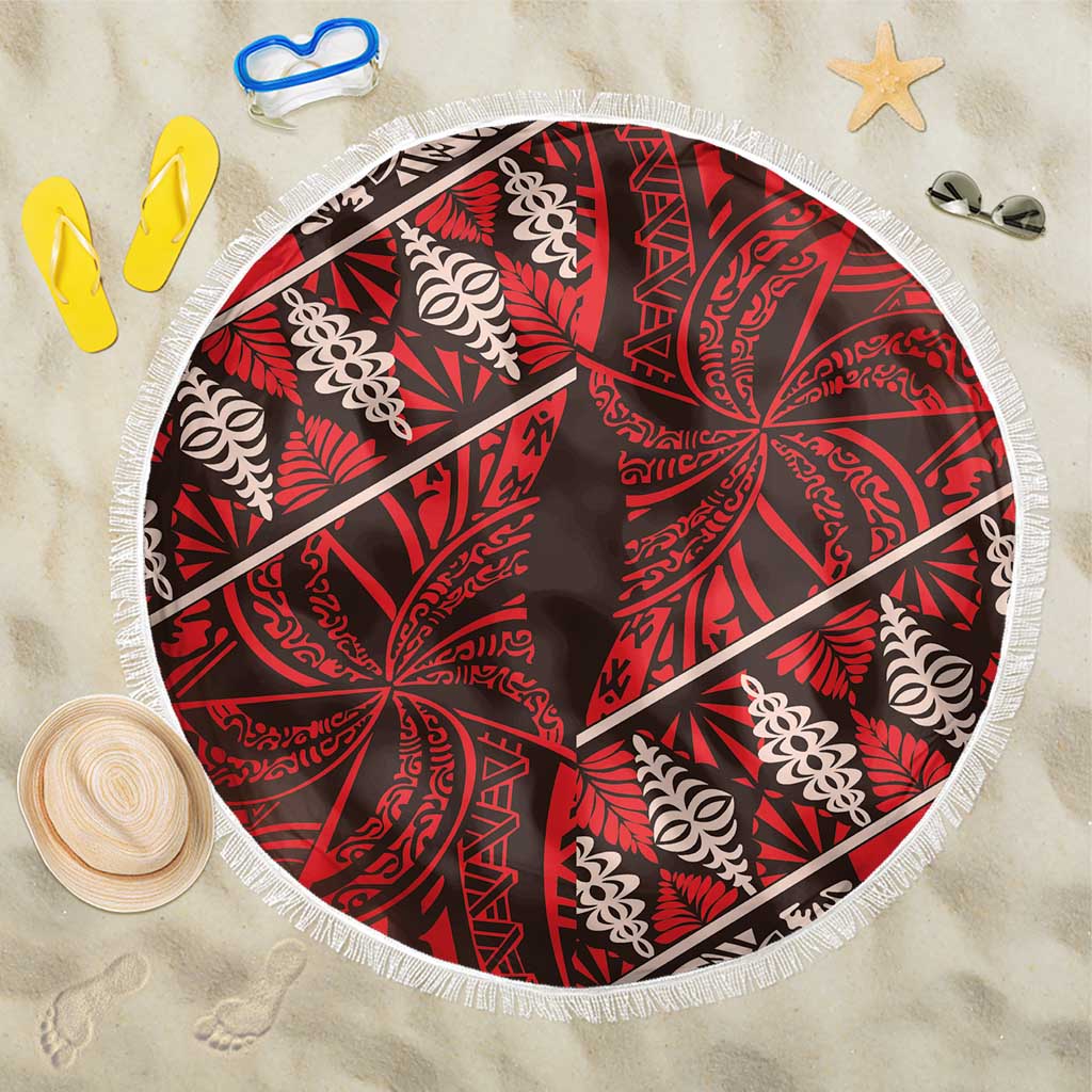Vintage Ngatu Tribal Tonga Pattern Beach Blanket - Polynesian Pride