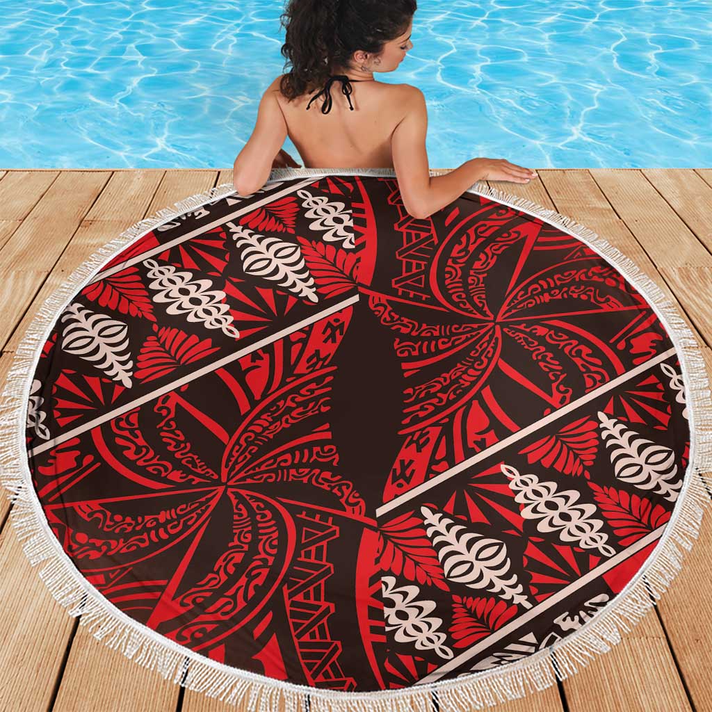 Vintage Ngatu Tribal Tonga Pattern Beach Blanket - Polynesian Pride