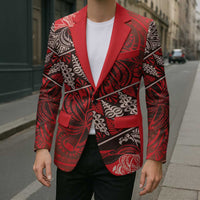 Vintage Ngatu Tribal Tonga Pattern Blazer - Polynesian Pride