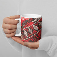 Vintage Ngatu Tribal Tonga Pattern Ceramic Mug - Polynesian Pride