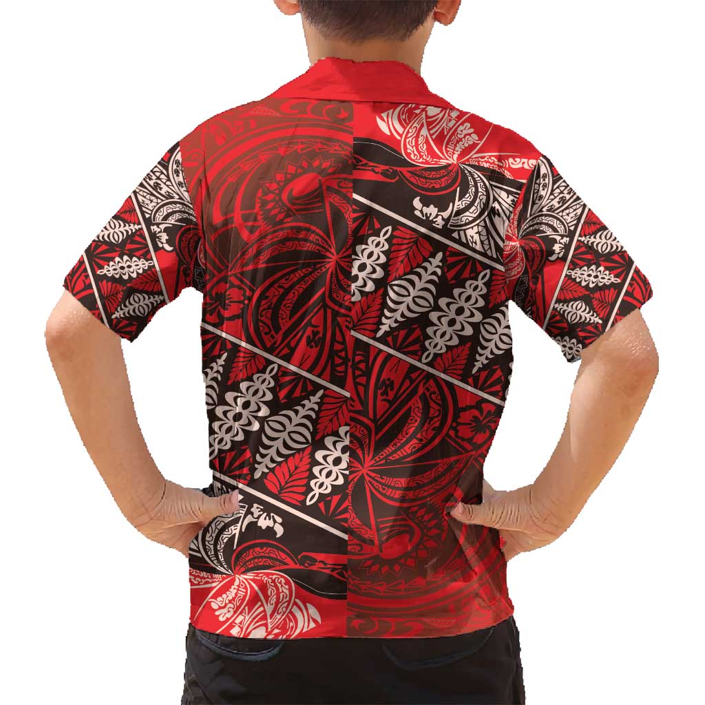 Vintage Ngatu Tribal Tonga Pattern Family Matching Puletasi and Hawaiian Shirt LT9 - Polynesian Pride