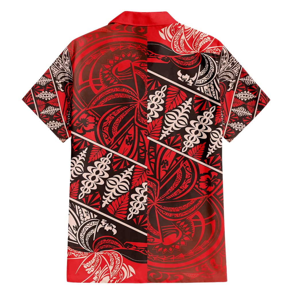 Vintage Ngatu Tribal Tonga Pattern Family Matching Puletasi and Hawaiian Shirt LT9 - Polynesian Pride