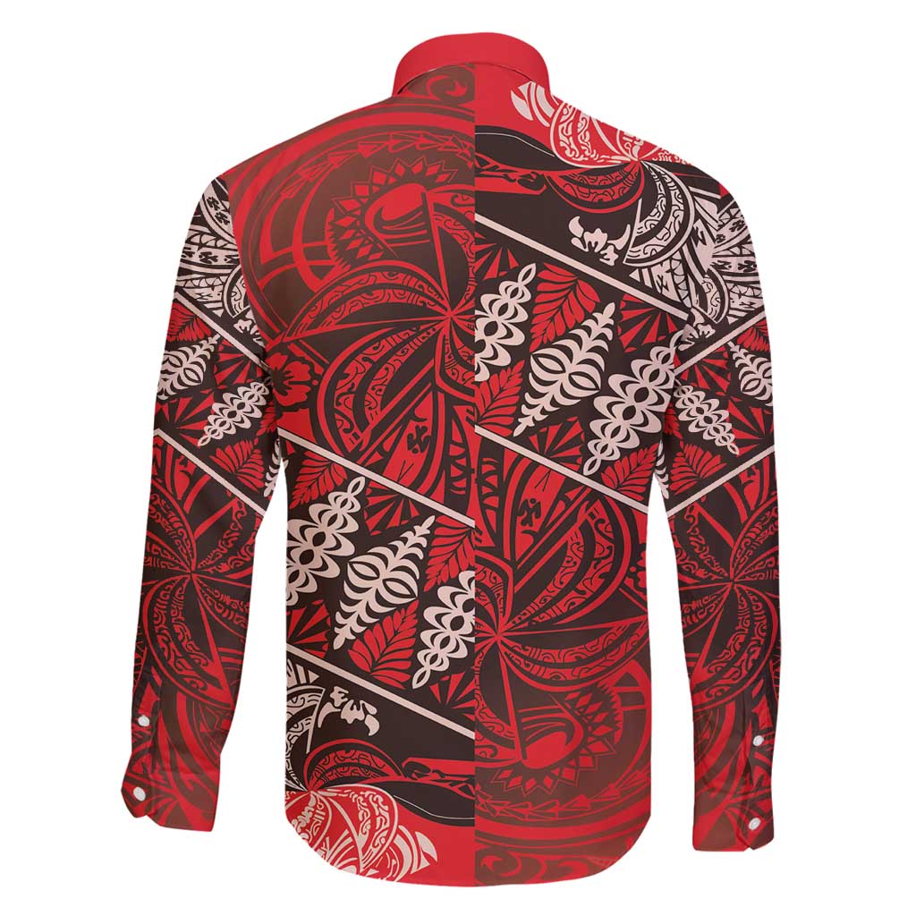 Vintage Ngatu Tribal Tonga Pattern Family Matching Puletasi and Hawaiian Shirt LT9 - Polynesian Pride