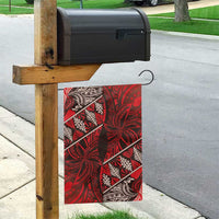 Vintage Ngatu Tribal Tonga Pattern Garden Flag - Polynesian Pride